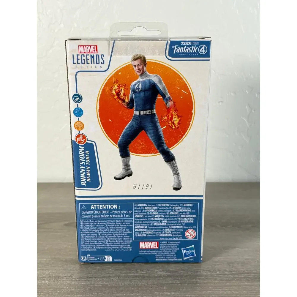 Marvel Legends Fantastic 4 First Steps Johnny Storm Action‎ Figure- New in Box